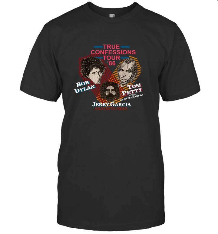 1986 Tom Petty Bob Dylan Grateful Dead Jerry Garcia Vintage T-Shirt
