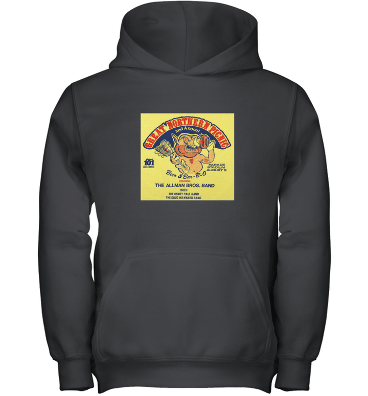 1981 2nd Annual Great Northern Picnic Concert Festival Youth Hoodie