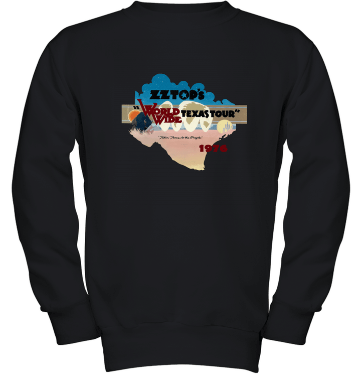 1976 ZZ TOP Texas Vintage Tour Youth Sweatshirt