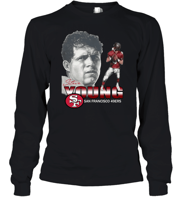 90s Steve Young Quarterback Youth Long Sleeve