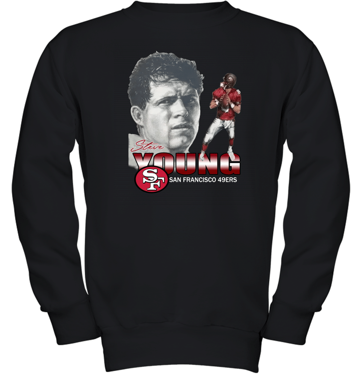 90s Steve Young Quarterback Youth Sweatshirt