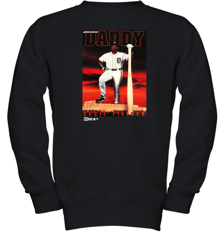 90s Detroit Tigers BIG DADDY Cecil Fielder Youth Sweatshirt