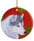 Siberian Husky Circle Ornament 218