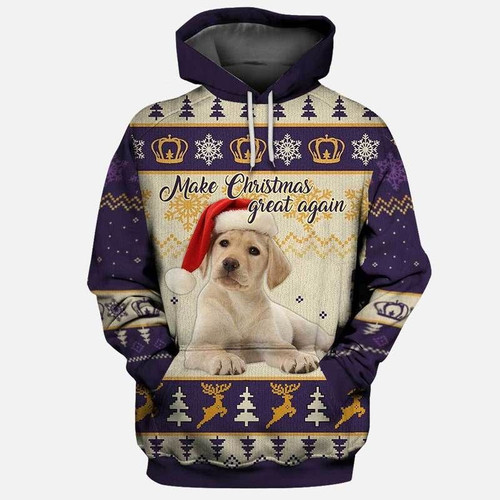 Make Christmas great again Labrador Hoodie 115