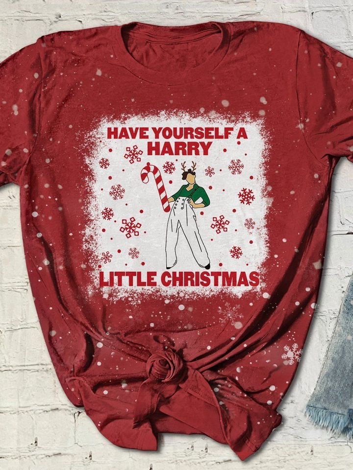 Christmas Bleached 2D T-shirt 002