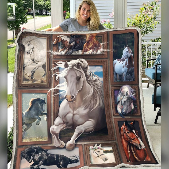 Horse 3D Fleece blanket 074
