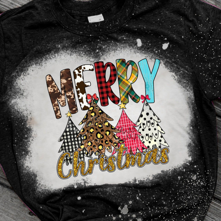 Christmas Bleached 2D T-shirt 097