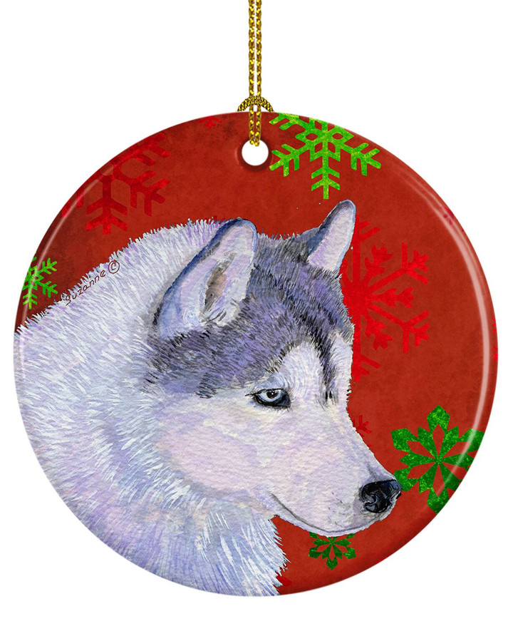 Siberian Husky Circle Ornament 218