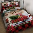 Red Christmas truck Quilt bedding set 022