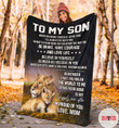 To My Son Im Proud Of You Love Mom Lion Fleece Blanket 044
