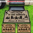 Welcome to our campsite personalized doormat 063