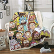 Rick and Morty Face Fleece Blanket