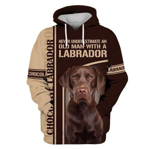 Old Man With Labrador Hoodie 106