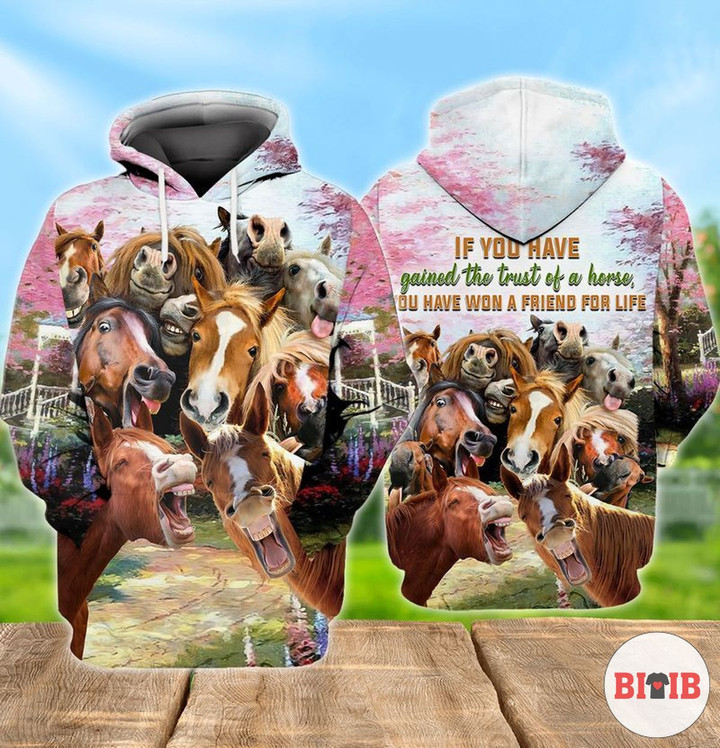 If You Have Gained The Trust Of A Horse You Have Won A Friend For Life 3D Hoodie 076