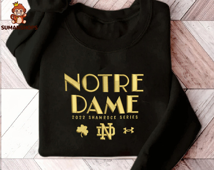 Unisex  Notre Dame Shamrock Series Game 2022 Uniform, Notre Dame Crewneck Sweatshirt,  Embroidered Shirt, Hoodie, Notre Dame Shirt, gifts.