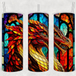 Stained Glass Dragon - Skinny Tumbler