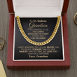 To My Badass Grandson - Cuban Link Chain Necklace