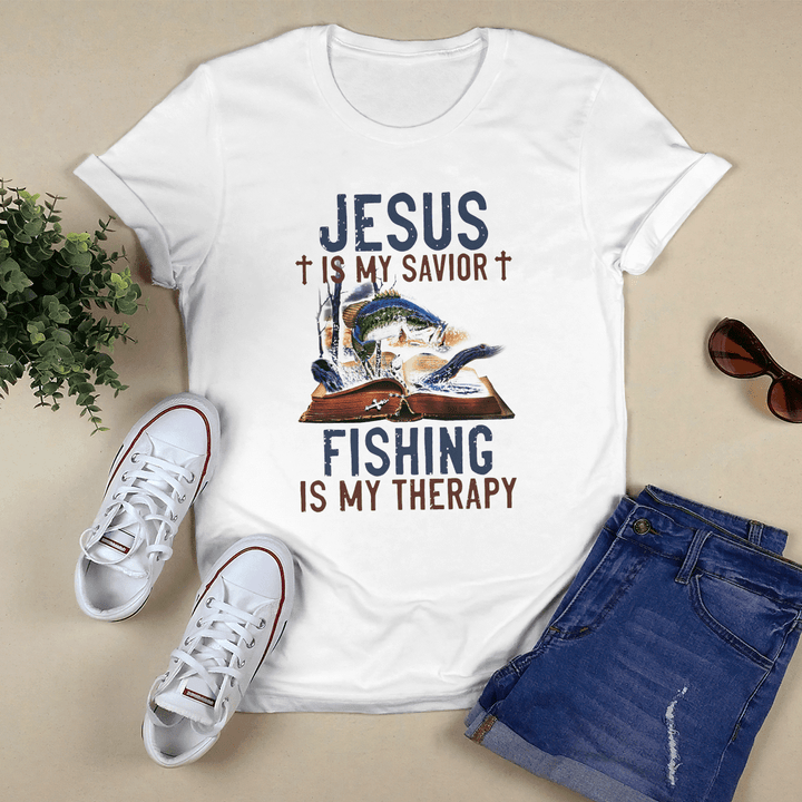 Jesus Is My Savivor Fishing Is My Therapy Fsh