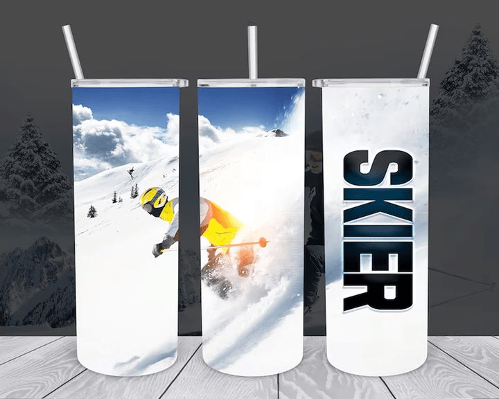 Skier - Skinny Tumbler 17oz