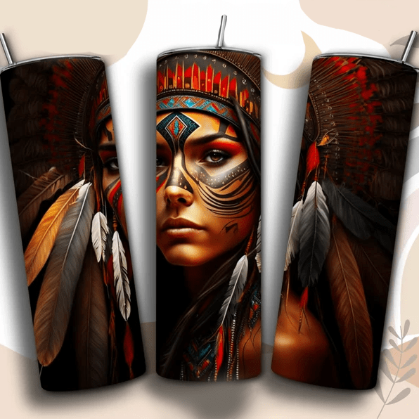 Tribal Native American - Skinny Tumbler 17oz
