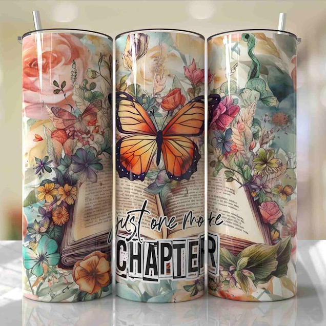 Just One More Chapter - Skinny Tumbler 17oz