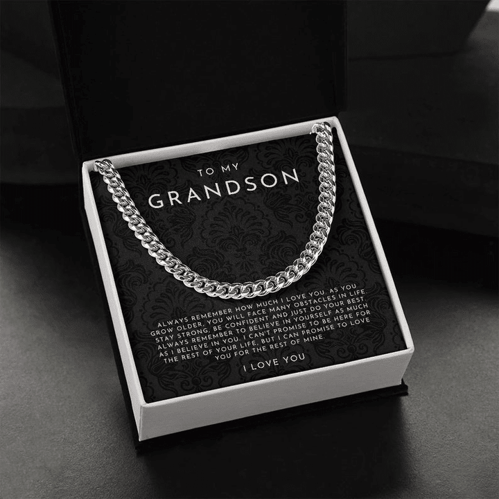 To My Grandson - Cuban Link Chain Necklace