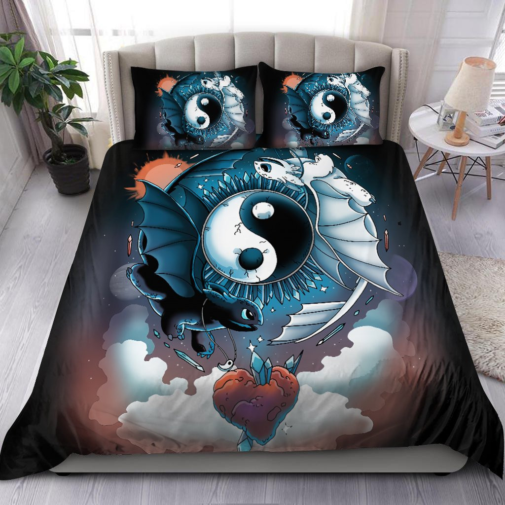 Yin Yang Dragon Couple Bedding Set Mp204S