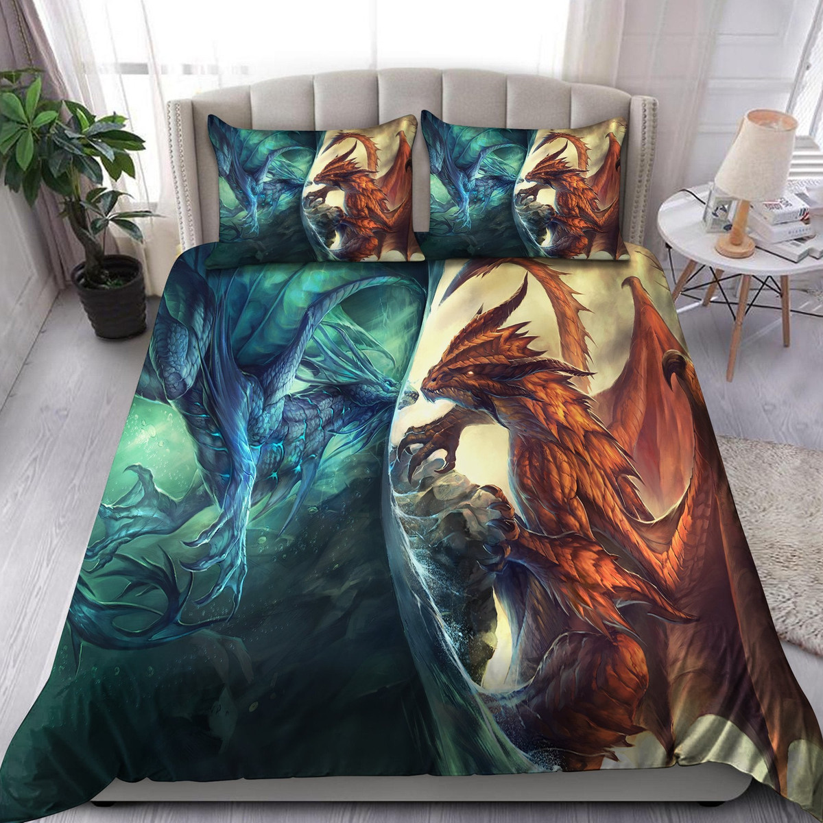 Couple Dragon 3D All Over Printed Bedding Set