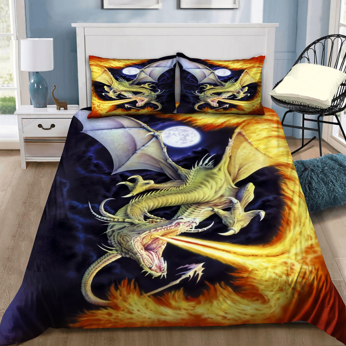 Fire Dragon Art Bedding Set Mp240801