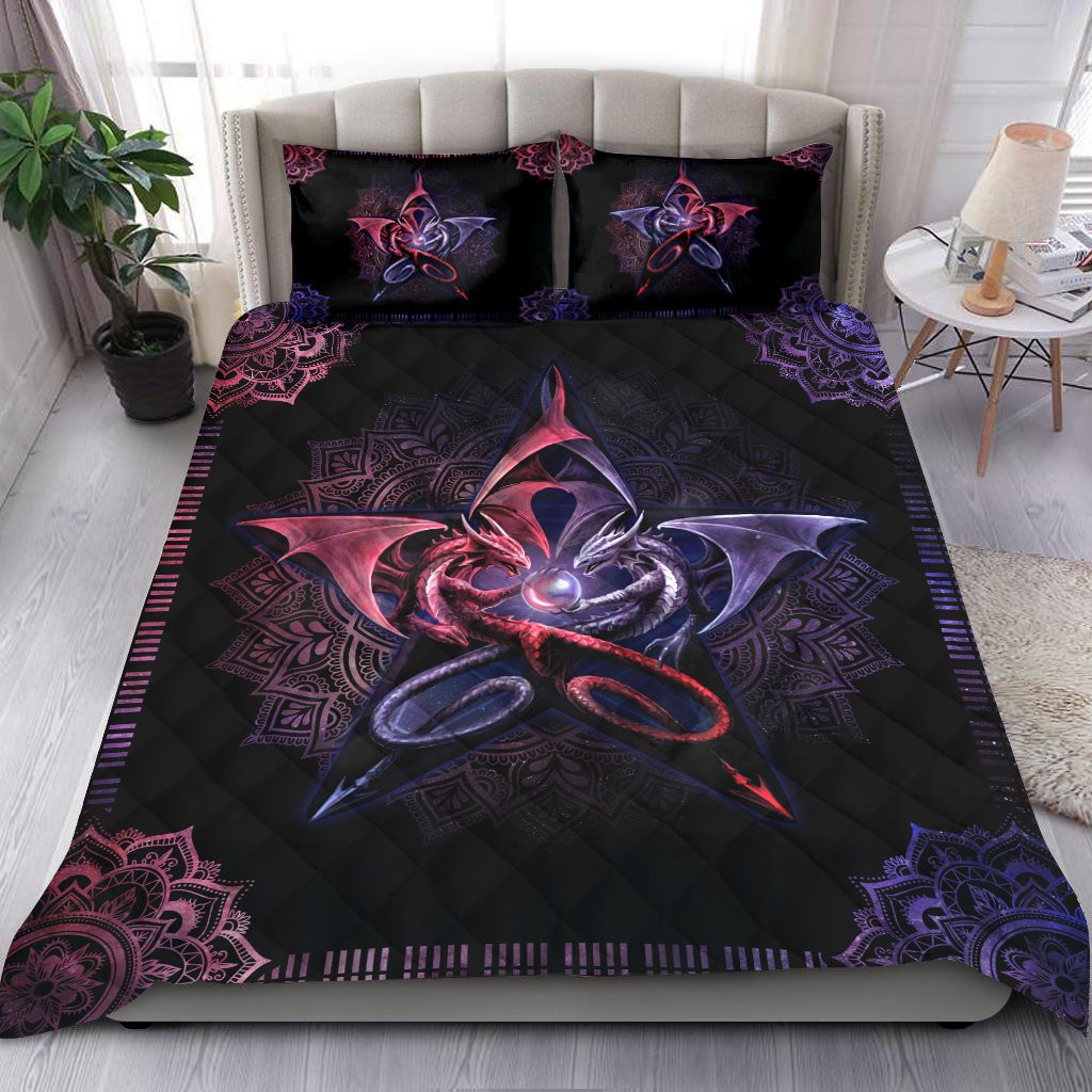Pentagram Dragon Quilt Bedding Set By Sun Hac280502