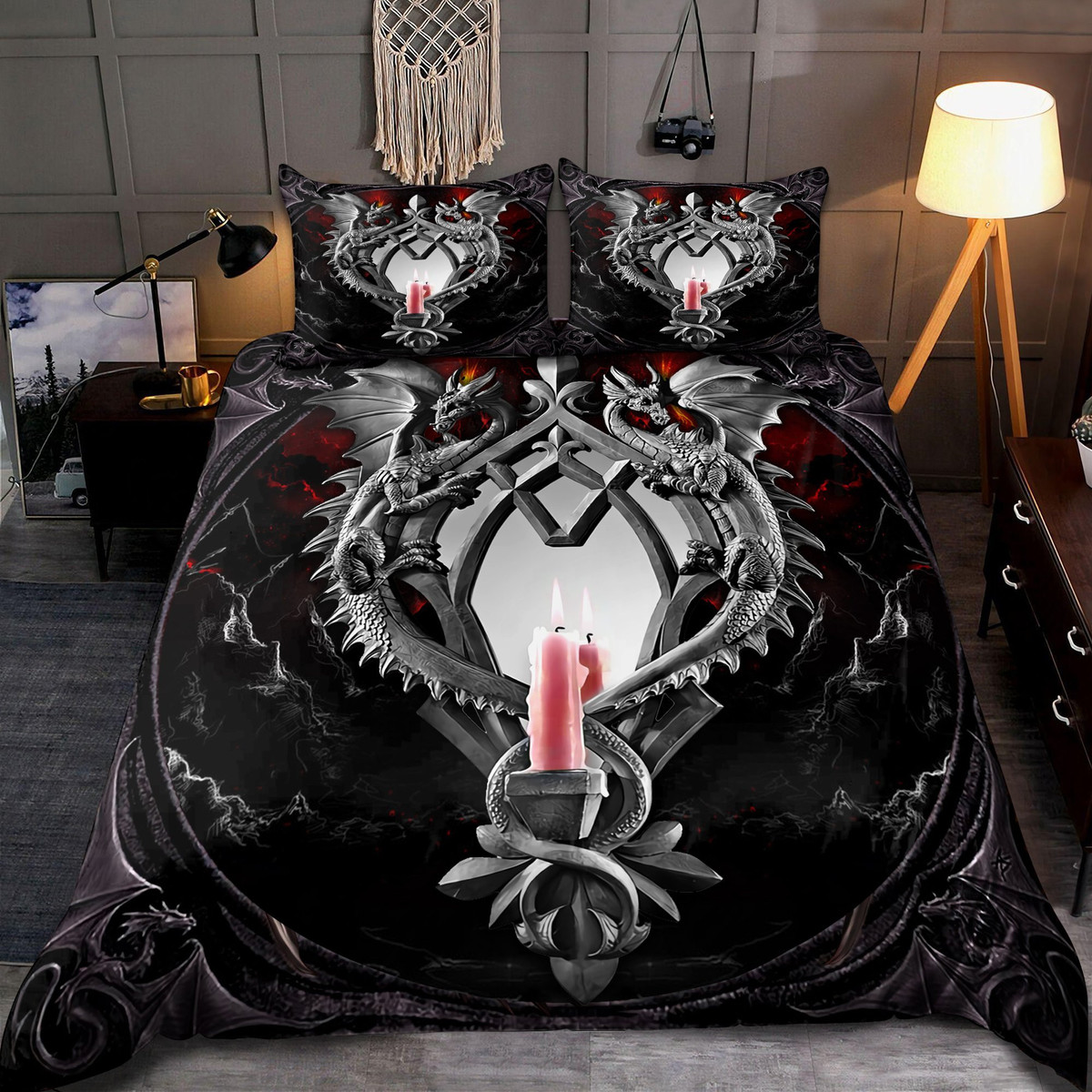 Gothic Dragon Art Bedding Set Hac240801