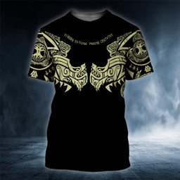 Black Dragons Viking Tattoo 3D Printed Shirt