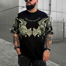 Black Dragons Viking Tattoo 3D Printed Shirt