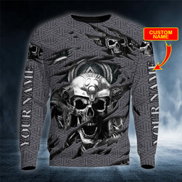 Norse Warrior Skull Viking Custom Name 3D Printed Shirt