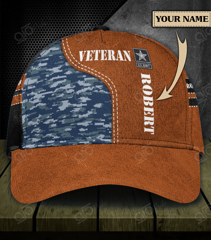 Custom Text Veteran Classic Cap