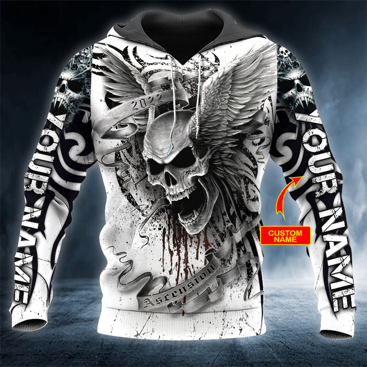 AIO Pride 2022 Ascension Skull Custom Name 3D Printed Shirt
