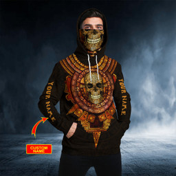AIO Pride Aztec Calendar Skull Custom Name 3D Printed Shirt