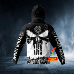 AIO Pride Skull Viking Compass Custom Name 3D Printed Shirt