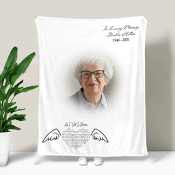 Memory Blankets By As I Sit In Heaven For Loss Of Grandma Angel Wings Remembrance Blanket, In Memory Of Grandma Gifts