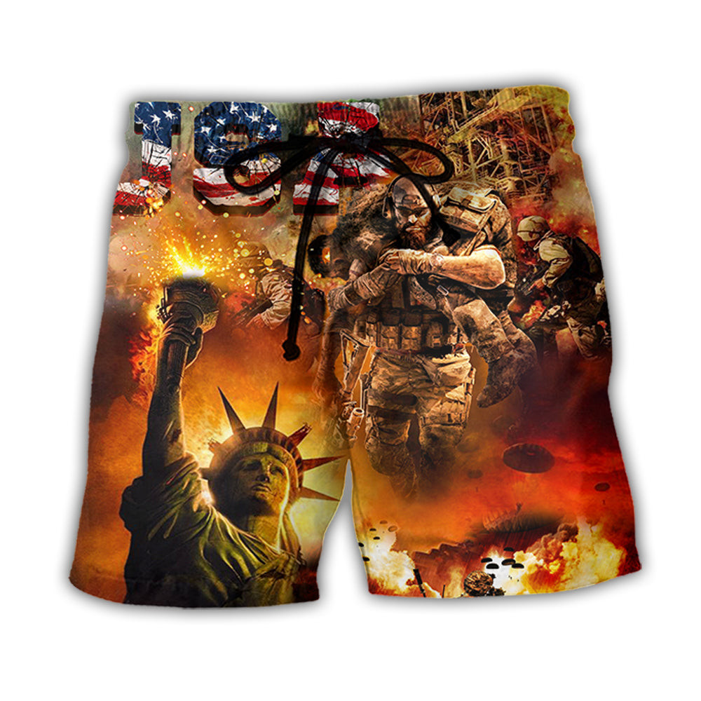 Veteran America Independence Day Veteran USA - Beach Short