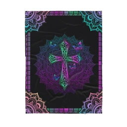 Christian Jesus Cross Butterfly Blanket - Best gift for Christian - sherpa blanket