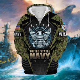 Unique Camo Soldiers US Veteran Zip Hoodie NPVC251110