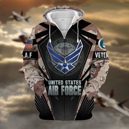 Unique Camo Soldiers US Veteran Zip Hoodie NPVC251110