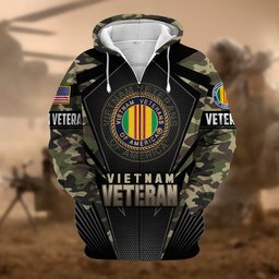 Unique Camo Soldiers US Veteran Zip Hoodie NPVC251110