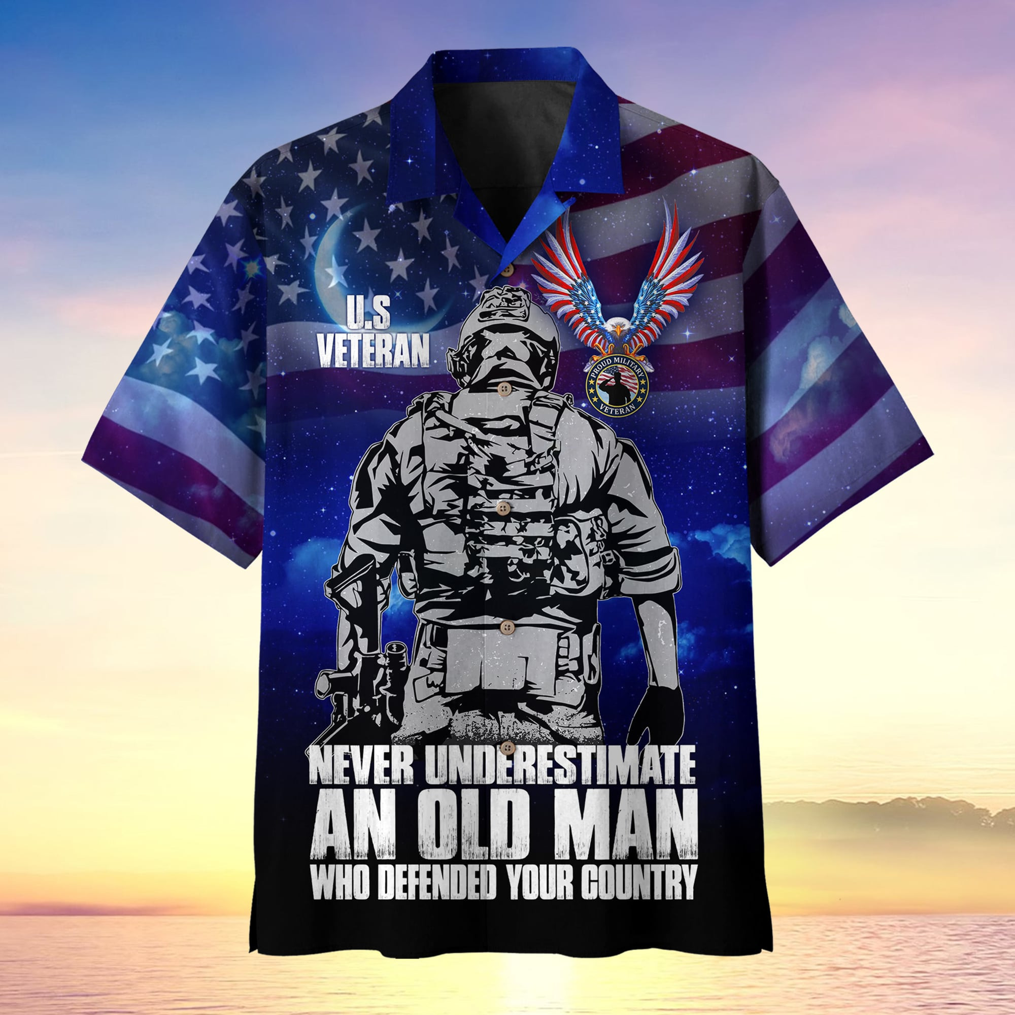 Never Underestimate An Old Man Who Defended Your Country Multiservice Hawaii MH080603