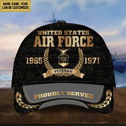 Premium Personalized Proudly Served US Veterans Cap APVC060501