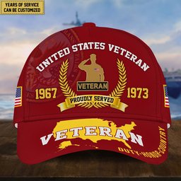 Premium Personalized American Pride US Veterans Cap APVC080501