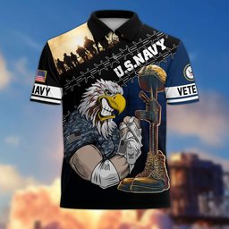 Premium US Veterans Polo Shirt BPHN060213, Gifts For Dad, For Husband, Gifts For US Veterans, Gifts On Father's Day, Independence Day, Veterans Day.