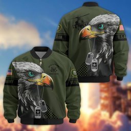 Premium US Veterans Bomber Jacket BPVC100901, Gifts For US Veterans, Gifts For Veterans Day