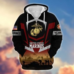 Premium Proudly Served US Veterans Zip Hoodie APHN071112, Gifts For US Veterans